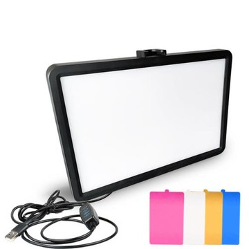 帶擋板方形平板燈新品間珠寶服裝拍照影視四方燈視頻會議補光燈