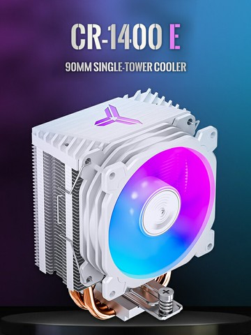 VO散熱器四銅管CPU風冷電腦風扇CR1000塔式AM4白色