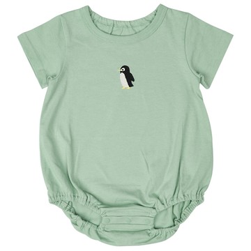 akachan honpo - 短袖包屁衣-小刺繡-綠色