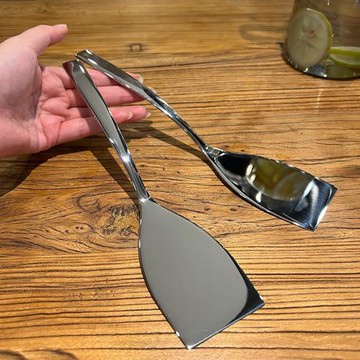 單只80克！沉甸甸的感覺！出口品質18/10不銹鋼鐵板鏟小煎鏟牛排