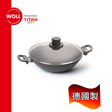 《WOLL》德國歐爾-鈦鑽 32cm鑄造不沾中華鍋