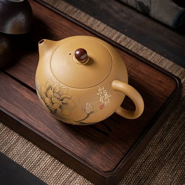 9號倉庫 功夫茶壺 陶瓷茶具 黃段泥紫砂鳳鳴壺純手工原礦西施壺功夫茶具泡茶壺家用會客泡茶器 手工茶壺 泡茶壺