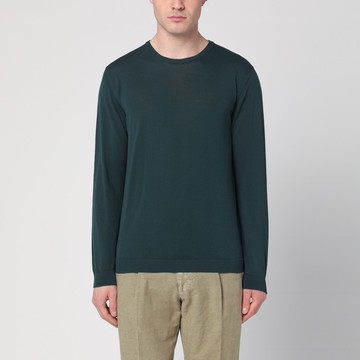 Dark green sweater in cotton