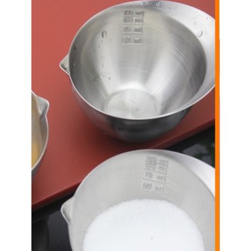 微瑕清貨 18-10不銹鋼碗盆攪拌沙拉打蛋和面碗馬卡龍刻度碗盆量勺