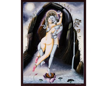 金剛手伴侶唐卡 - 慈悲與保護的金剛持有者