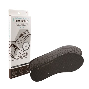 FOLAX 舒適緩震超薄皮鞋鞋墊  S(220~240mm)  1雙  黑色