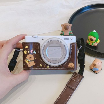 適用索尼相機皮套相機包ZV1ZVE10保護套二代底座富士配件 h7091