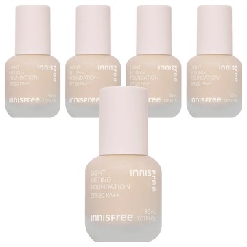 INNISFREE 台灣公司貨 輕薄透服貼粉底液 SPF20 PA++ 30ml  5瓶  17N