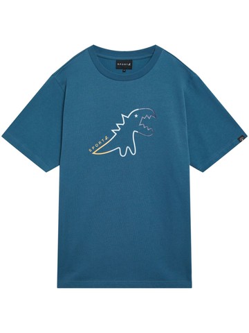 SPORT b. by agnès b. - logo-raised cotton T-shirt - men - Cotton - 2 - Blue