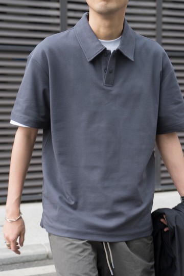 POLO 夏季舒適透氣基本款短袖 戶外運動寬鬆質感設計翻領短T