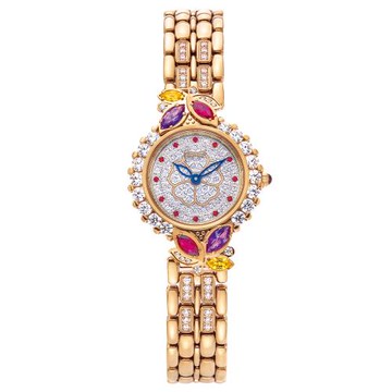 【Ogival 愛其華】山茶花系列 星愛永恆山茶花珠寶錶 (380-10.8DLR) 玫瑰金