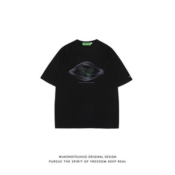 悟空有貨美式潮牌涂鴉印花純棉短袖T恤男女夏季寬松潮流情侶體恤