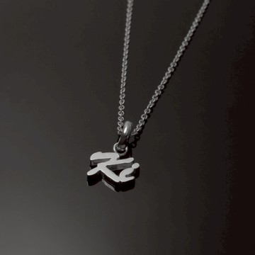 姓名系列 / 中英文姓名單字項鍊1x1cm(送不銹鋼鍊) / 925銀