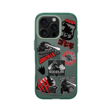 iPhone 16 Pro Clear 憂墨綠 - 哥吉拉 Godzilla - 經典黑紅怪獸圖鑑
