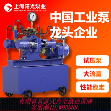 {可刷卡 打統編}上海陽光泵業4DSY電動試壓泵管道試壓泵四缸高壓水管打壓泵 定金