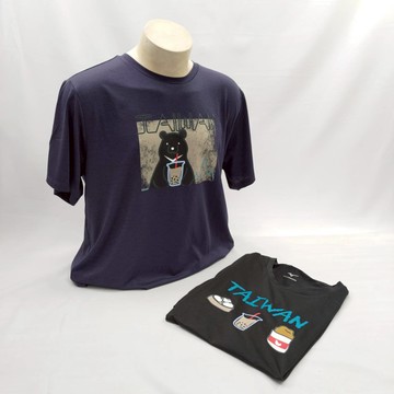 Mizuno 32TAC50- 台灣T 台灣小吃 台灣黑熊 短袖上衣 吸汗速乾 台灣製【iSport愛運動】