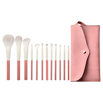 MAANGE 瑪安格 假日系列 化妝刷具12件組 附收納包  1個  粉色
