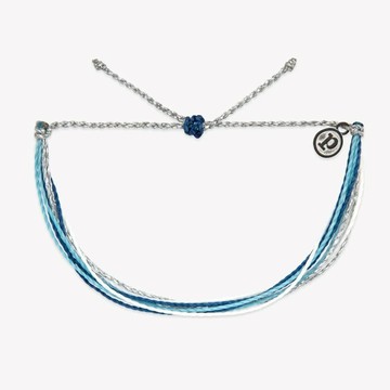 Pura Vida SILVER SURF 銀色衝浪 防水蠟線可調式衝浪手環