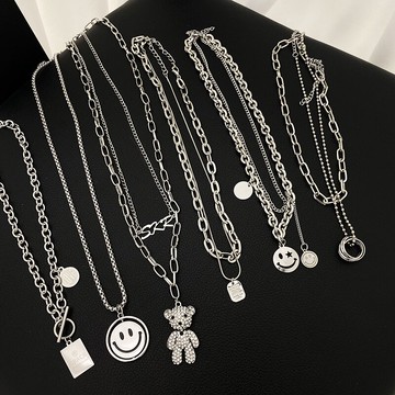 韓國個性衛衣小熊毛衣鏈高檔秋冬長款ins項鏈女2021新款小眾吊墜