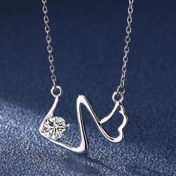 【米蘭精品】現貨+預購 頂級莫桑鑽石項鍊925純銀女項鍊鎖骨鍊項鏈情人節禮物-0.5克拉魚生有你74lq52