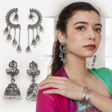 【熱門預購】異域拉克希米之光垂墜祈願耳環(2款2色)IJCZ5203-04