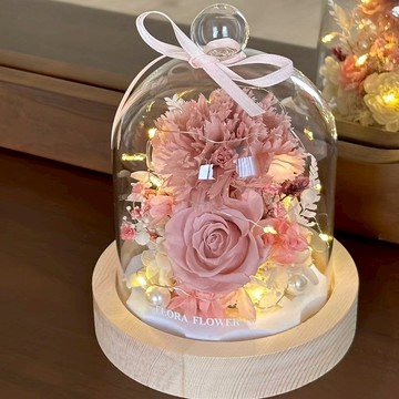 母親節首選【Flora Flower】康乃馨永生花小夜燈-日有小暖 乾燥花 永生花 生日 母親節 禮物