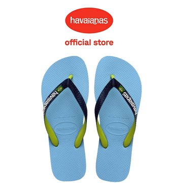 Havaianas哈瓦仕 拖鞋 男女鞋 夾腳拖 巴西國旗 雙色鞋帶 藍 Brasil Mix 4123206-1056U