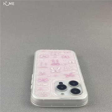 i17手機殼.ins粉色絲帶蝴蝶結適用iPhone17Pro蘋果16手機殼二合一14全包15女