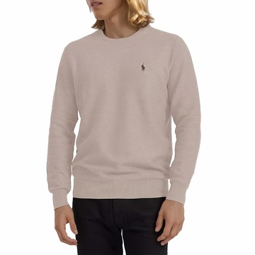 Polo Ralph Lauren RL 熱銷刺繡小馬大學T恤-燕麥色