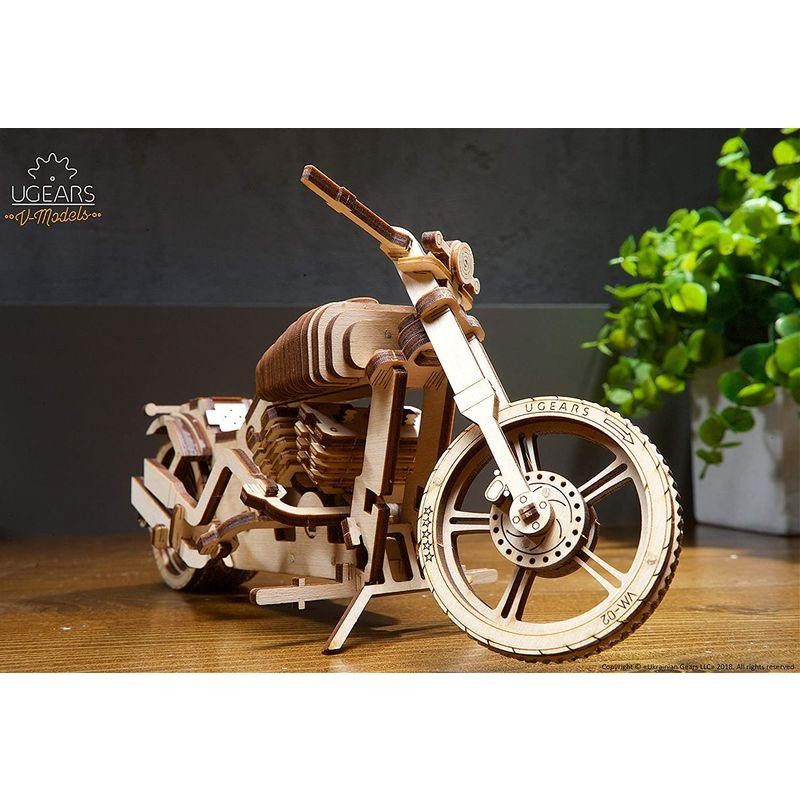 Ugears ユーギアーズ Bike VM-02 バイクVM-02 ;70051 木のおもちゃ 3D