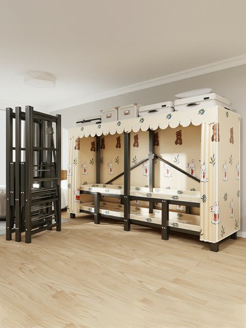 免安裝簡易布衣柜家用臥室折疊出租房屋用結實耐用經濟型收納衣櫥