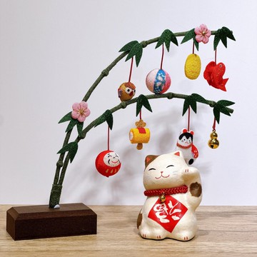 【福緣吉樹】日本福氣緣起物達摩樹形擺設