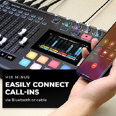 TASCAM(タスカム) Mixcast ポッドキャスト制作 USBオーディオインターフェース Bluetooth受信 ライブ配信 イベント収録 PA ミキサー 効果音再生