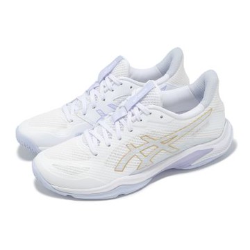 Asics 羽球鞋 Blade FF 2 女鞋 白 紫 抗扭 室內運動 運動鞋 亞瑟士 1072A120101