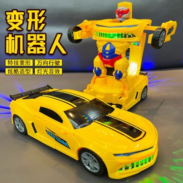 電動特技汽車變形機器人音樂燈光萬向行駛電動兒童玩具