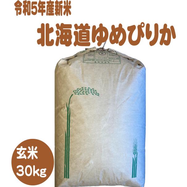 玄米30kg　送料無料　令和5年産新米　北海道ゆめぴりか