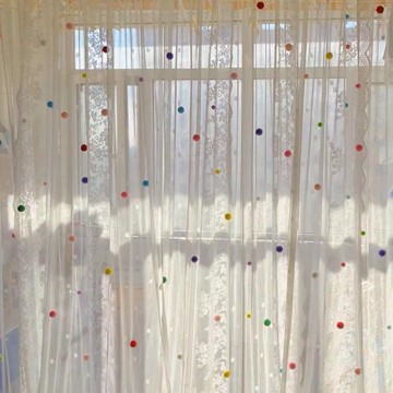 💛台灣有貨🚀🚀💛免運💛可開發票💛彩色別針款毛球飄窗婚房創意點綴diy裝飾超可愛毛絨球紗窗簾掛件