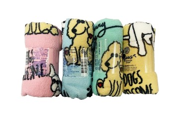 【晨光】Aqua藝術家創作繽紛舒適巾 狗狗圖案系列小方巾 4入裝(488068)【現貨】