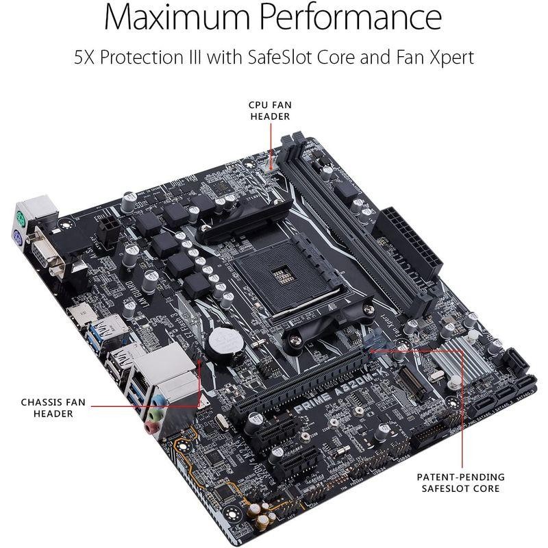 ASUS AMD A320搭載 マザーボード Socket AM4対応 PRIME A320M