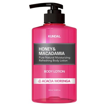 KUNDAL 昆黛爾 蜂蜜澳洲堅果保濕潤膚乳 Acacia Moringa  500ml  1瓶