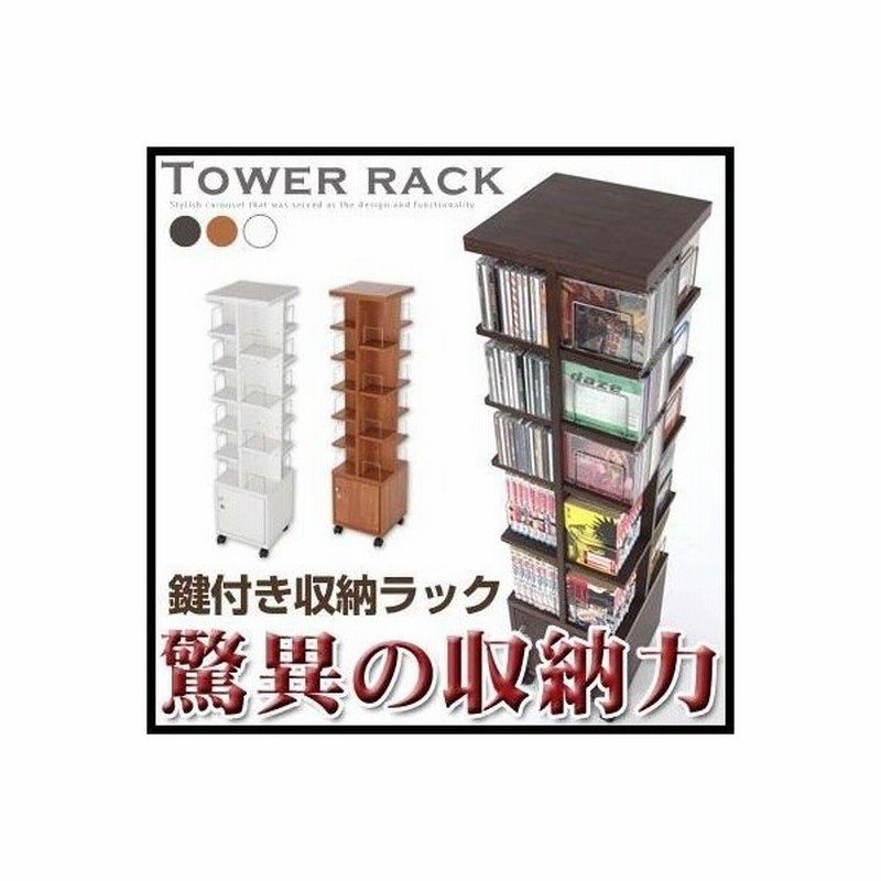 ラック おしゃれ Cdラック Dvdラック 回転 棚 鍵付き 木製 本 収納 30cm幅 奥行30cm 扉付 大容量 本棚 スリム 省スペース 回転式本棚 北欧 通販 Lineポイント最大0 5 Get Lineショッピング