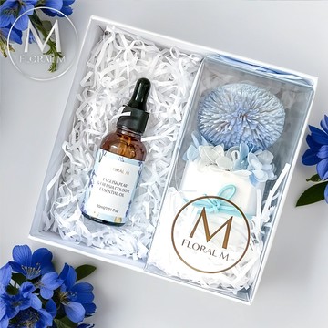 Colorful彩虹泡泡香氛擴香花禮盒(藍)