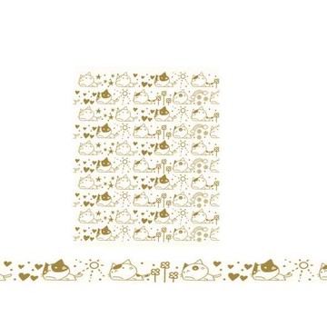 燙金紙膠帶-星星貓