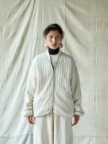 復古文青 / 棉針織外套 / 夾棉保暖上衣