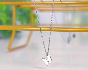 迷你蝴蝶項鍊(小朋友可戴) -迷你動物剪影系列-抗敏