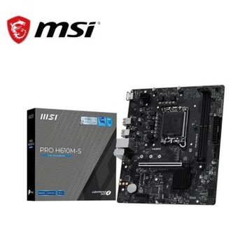 微星 PRO H610M-S D5 主機板+Intel i3-14100【4核/8緒】