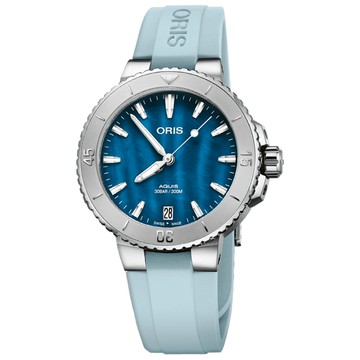 ORIS豪利時 Aquis系列 時間之海 潛水機械腕錶 36.5mm/0173377704155-0741865FC