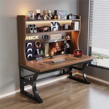 【匠俱】電腦桌-雙層帶洞洞板-120x60x75cm(書桌書架一體桌 學習桌 家用電腦桌-需DIY)