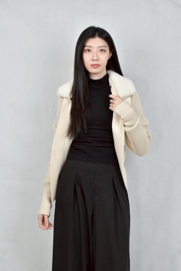 (XS（含）以下) burberry杏色針織外套