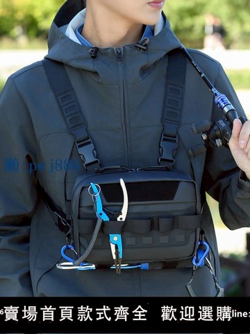 【品質高 價格低】打統編跑步運動手機包戰術雙肩胸包機能攝影快速反應路亞馬甲背心胸掛包
